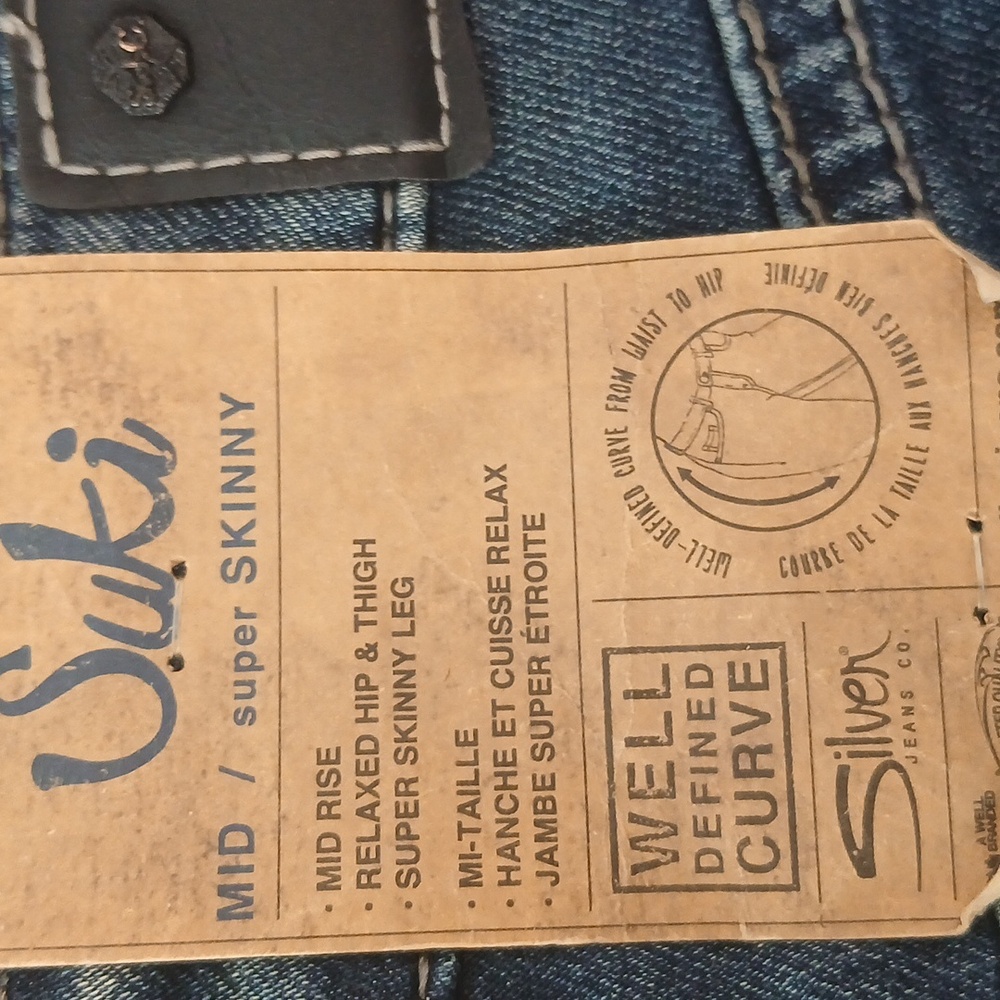 Silver Jeans Co Suki Joga Skinny Jeans Size 27 - Picture 8 of 16